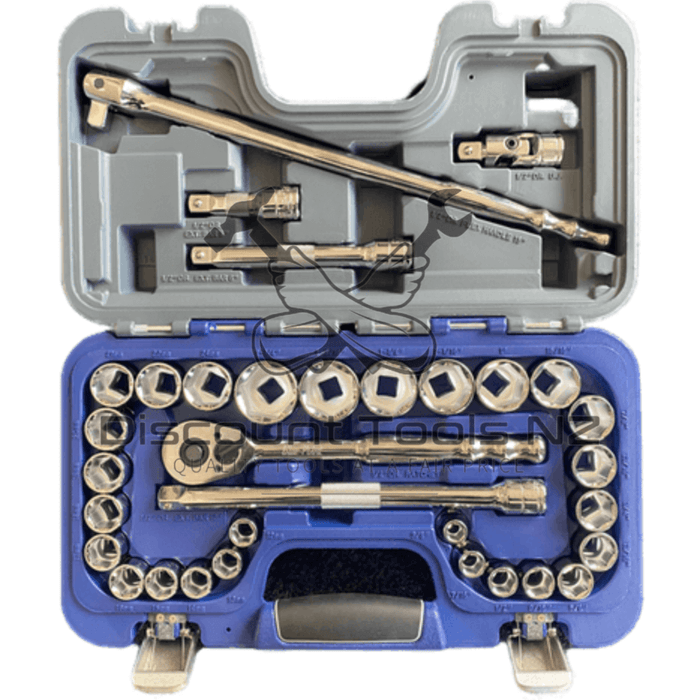 blue point 1/2" drive socket set, 33pcs blpgss1233 sae & metric