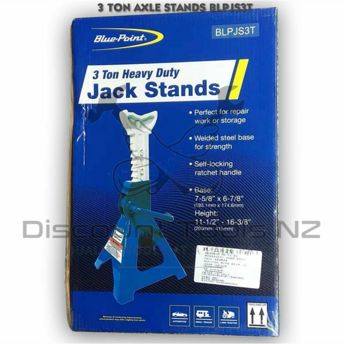 Light Gray Blue Point 3 Ton Axle Jack Stands BLPJS3T Work shop tools