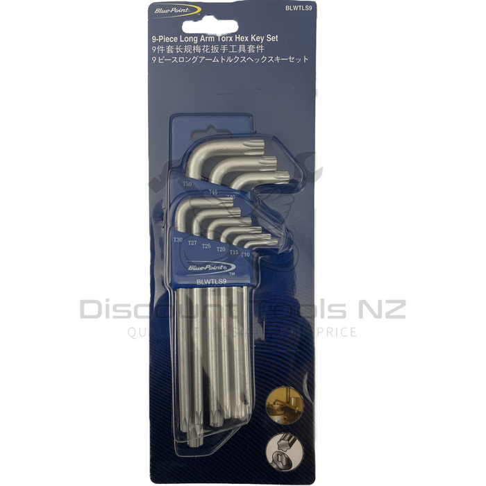 blue point 9 piece torx key set blwtls9