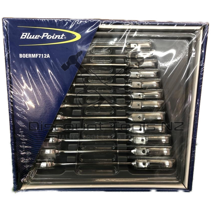 blue point 12 pc metric 15° offset flex-head ratcheting boermf712a