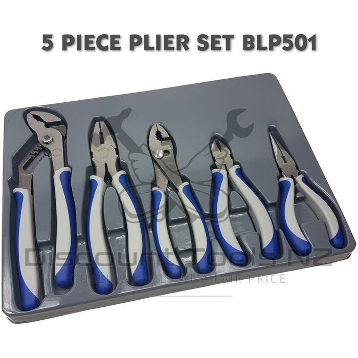 Dim Gray Blue Point 5 Piece Plier Set BLP501 Pliers