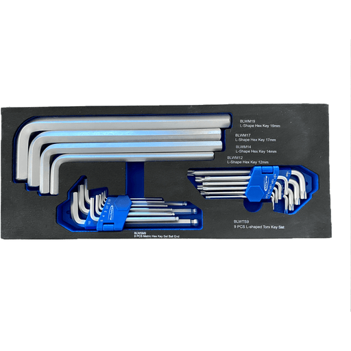 Dark Slate Gray Blue Point Master Tool Sets L-Shape Wrench Set (BPS14) Hex Keys