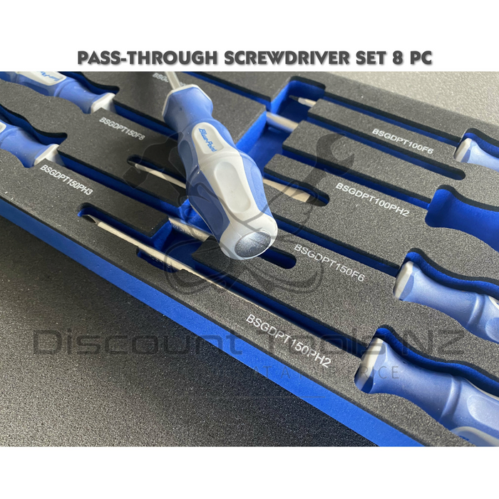 blue point pass-through screwdriver set 8 piece bps26a