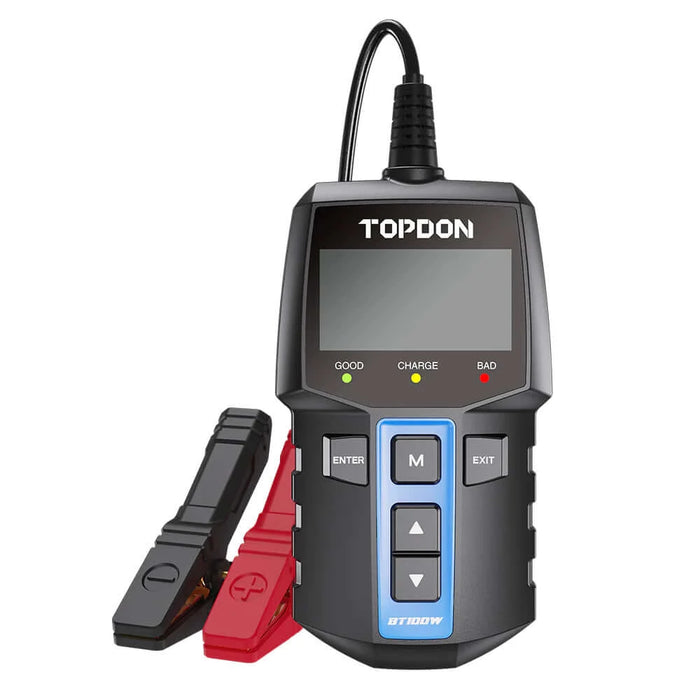 Dim Gray TOPDON BT100W 12V Car Battery Tester Wireless Battery Load Tester Cranking Test