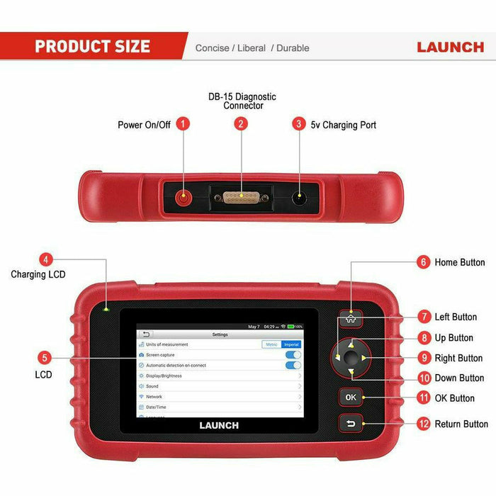 launch diagnostic code reader crp129x scan tool