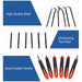 Dark Slate Blue DTNZ 6pcs Extra-Long Pick & Hook Set Pick & Scrapers