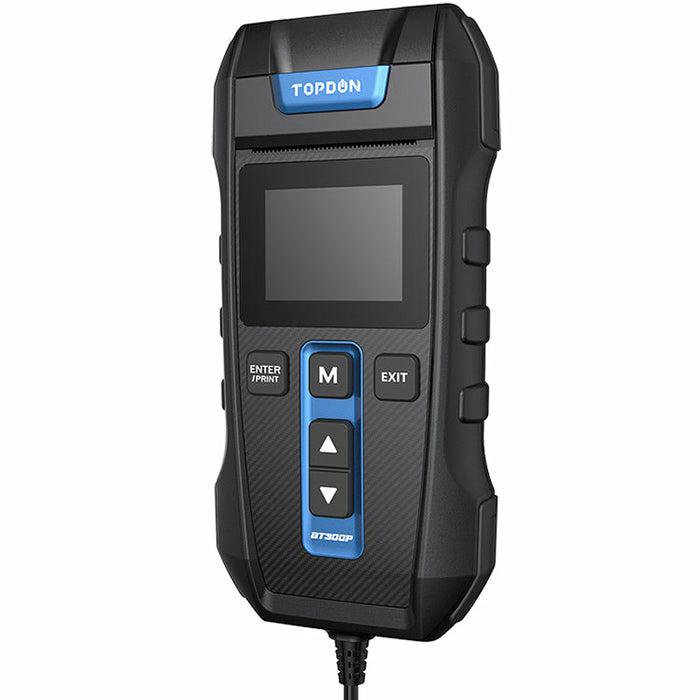 Dark Slate Gray TOPDON BT300P 12V & 24V Car Truck Battery Tester with Printer Vehicle Battery Testers