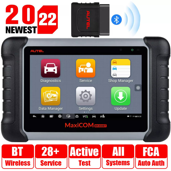 Dark Slate Gray AUTEL MaxiCOM MK808K-BT Full System Diagnostic Scan Tool, Bi-Directional Control Diagnostic Scanner