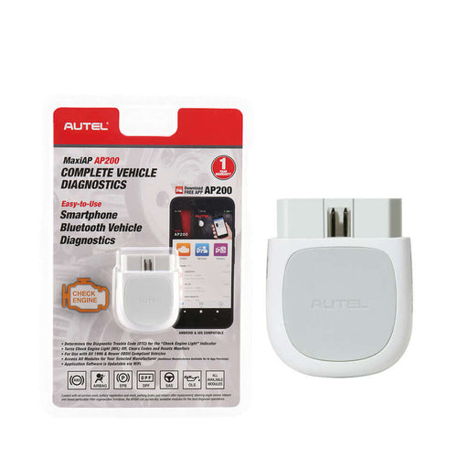 Light Gray AUTEL MaxiAP AP200 Diagnostic Scan Dongle Full System Diagnostics Vehicle Diagnostic Scanners