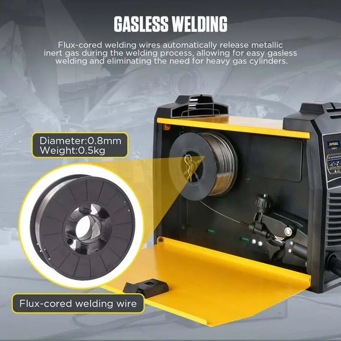 Light Slate Gray AUTOOL ML518 Gasless Portable Mini ARC, MIG Welding Machine Welder