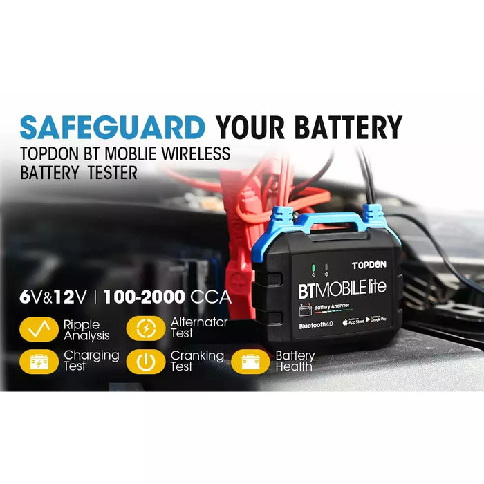 TOPDON BT Mobile Lite, Wireless, 12V Battery Tester