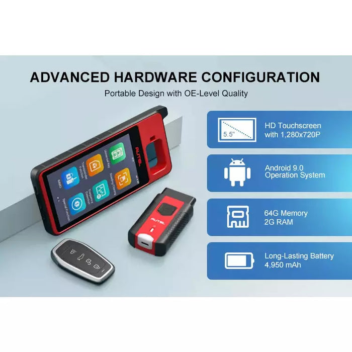 Steel Blue AUTEL KM100E Key Programming Tool Universal Key Programming Key Coding Tools