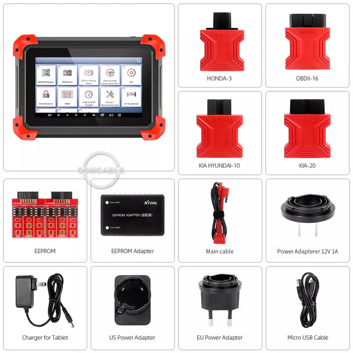 Black XTOOL X100 PAD PLUS Full System Diagnostic Scan, Key Coding, Odometer Correction