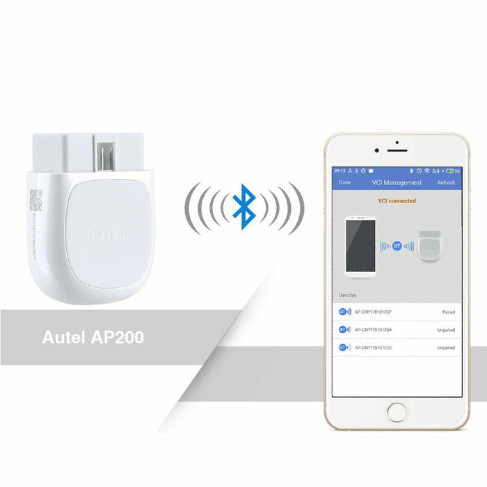 Light Gray AUTEL MaxiAP AP200 Diagnostic Scan Dongle Full System Diagnostics Vehicle Diagnostic Scanners