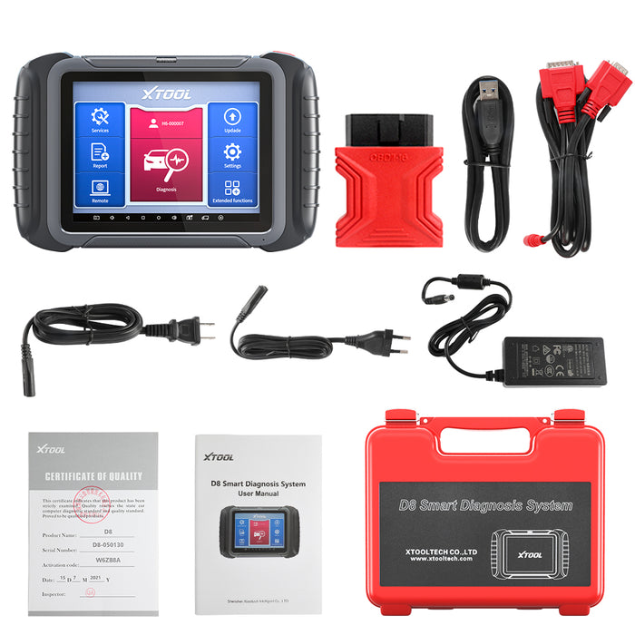 Dim Gray XTOOL D8 BT Diagnostic Scanner, Bidirectional,Key Programmer, Odometer