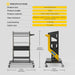 Light Gray AUTOOL 3 Shelf Diagnostic Scanner Tool Cart, Tool Trolley Diagnostic cart