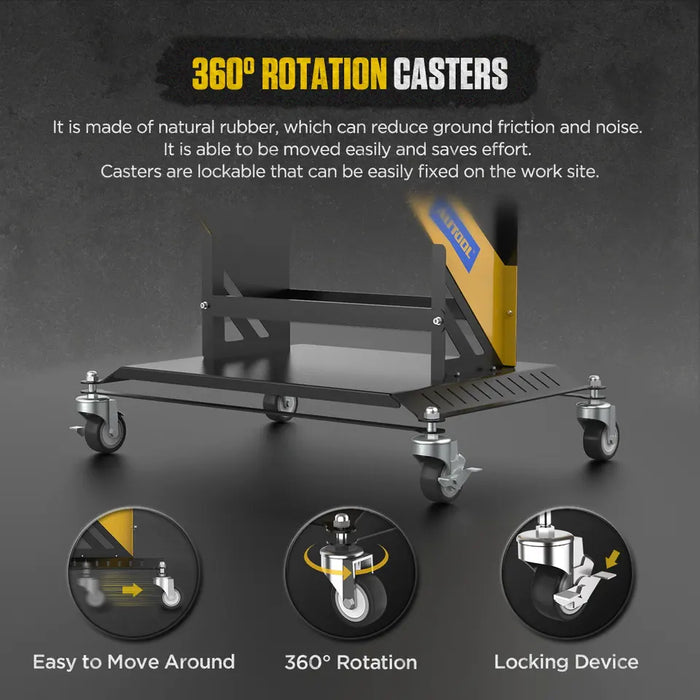 Dark Slate Gray AUTOOL 3 Shelf Diagnostic Scanner Tool Cart, Tool Trolley Diagnostic cart
