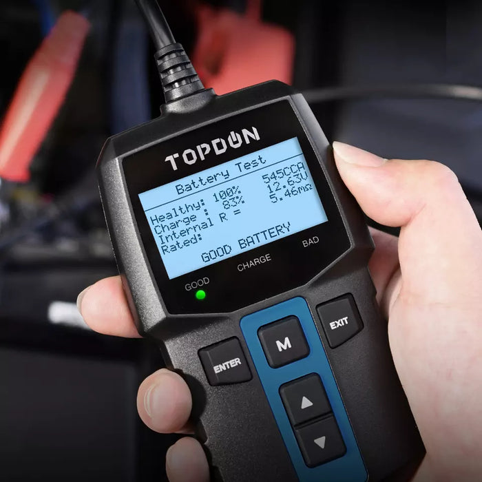 Gray TOPDON BT100 100-2000CCA 12V Battery Tester Analyser Vehicle Battery Testers