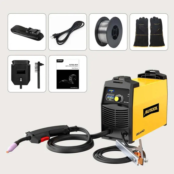 Dark Slate Gray AUTOOL ML518 Gasless Portable Mini ARC, MIG Welding Machine Welder