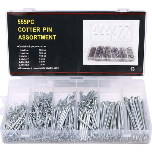 Light Gray DTNZ 555Pcs Split Pin Heavy Duty Zinc Plated Cotter Pin Assortment Kit Split Pins