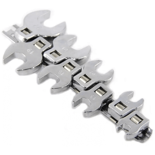 Gray DTNZ Crow's Foot Open End Spanner Set 8pc 3/8" Drive Metric Wrenches