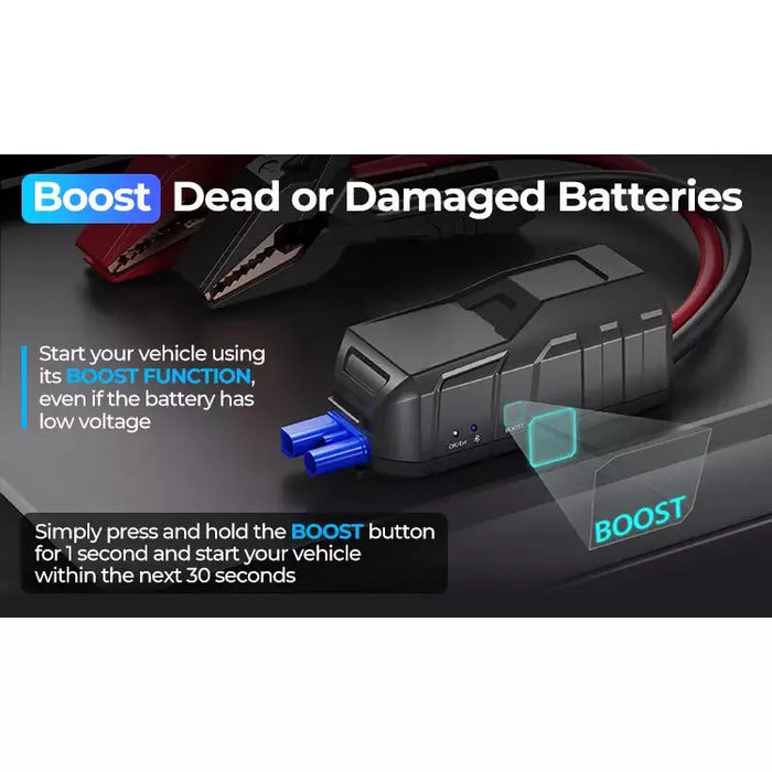Dark Slate Gray TOPDON V2200Plus 2200A Jump Starter, Battery Tester, Power Bank, 12V Car Starting Device Vehicle Jump Starters
