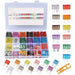 Light Gray DTNZ 250Pcs Car Fuses Assortment Kit, Blade Fuses Standard & Mini Size Fuse