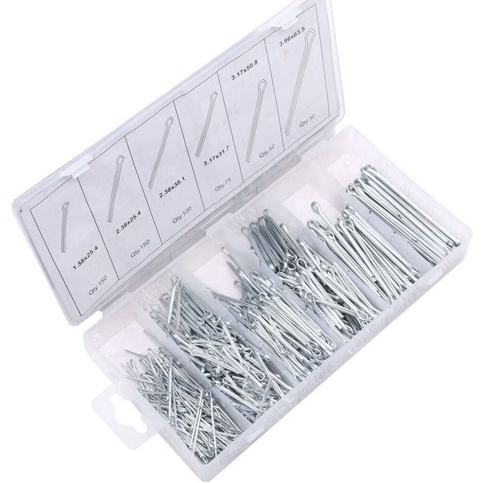 Light Gray DTNZ 555Pcs Split Pin Heavy Duty Zinc Plated Cotter Pin Assortment Kit Split Pins