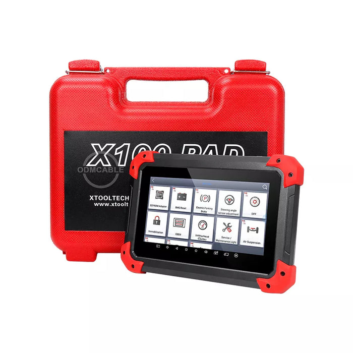 Black XTOOL X100 PAD PLUS Full System Diagnostic Scan, Key Coding, Odometer Correction