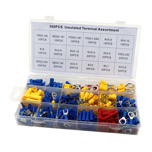 Light Gray DTNZ Electrical 360 Piece Insulated Terminal Kit Wire Terminals & Connectors