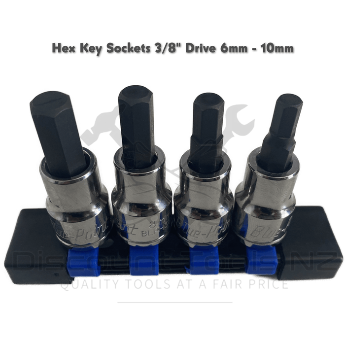 blue point hex key sockets 3/8" drive 6mm - 10mm