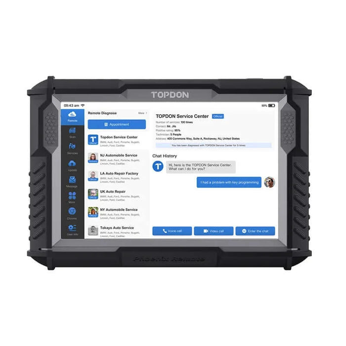 Topdon Phoenix Remote Diagnostic Scan Tool, Remote Diagnosis