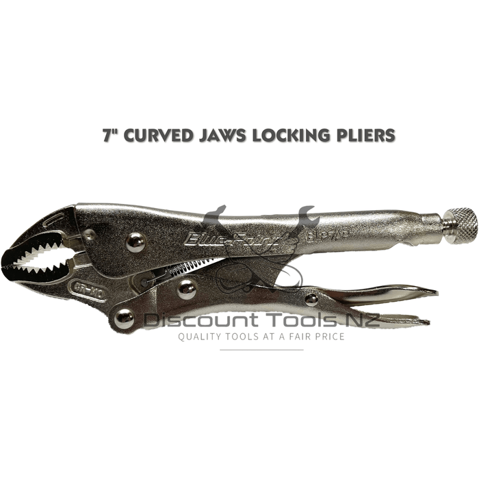 Dark Slate Gray Blue Point 7" Curved Jaws Locking Pliers
