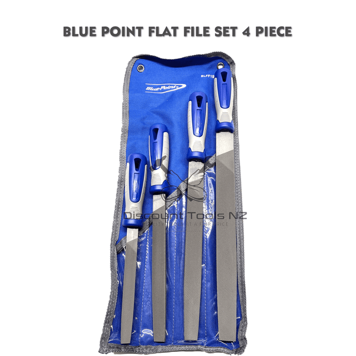 Dark Slate Blue Blue Point 4 Piece Flat File Set