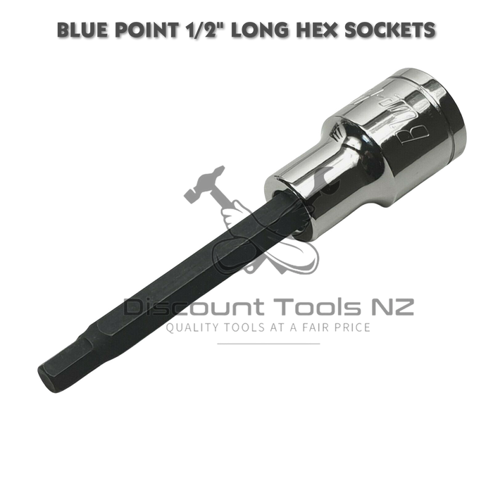 Blue Point 1/2" Long Hex Socket Set 11 Sizes Available