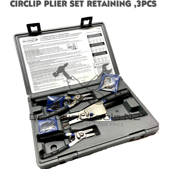 Blue Point Circlip 3pc Retaining Ring Pliers Set — Discount Tools NZ