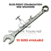 Light Slate Gray Blue Point Ratchet Combination Spanners 8mm -25mm Ratchet Spanners