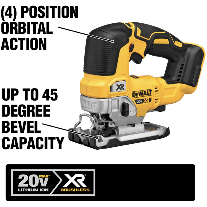 dewalt 18- 20 volt max xr lithium-ion brushless jigsaw (tool-only)