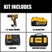 Black DeWalt 20-Volt MAX XR Brushless 1/2 Drill/Driver Kit 5.0AH Drills