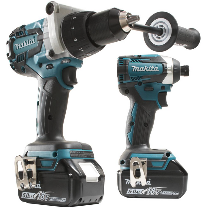 Dark Slate Gray Makita18V LXT Lithium-Ion Brushless Cordless Combo Kit 5.0 Ah (2-Piece) Drills