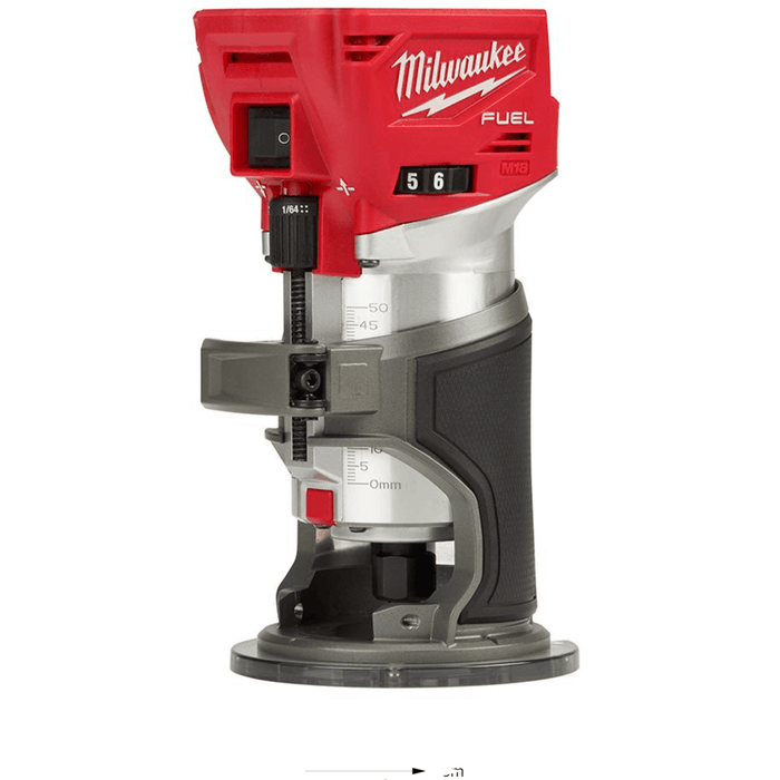 Dark Slate Gray Milwaukee M18 FUEL 18-Volt Lithium-Ion Brushless Cordless Compact Router (Tool-Only) Router