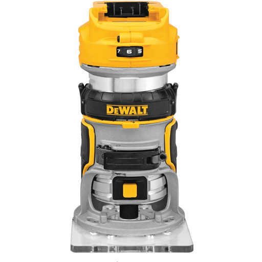 Light Gray DeWalt 18-20 Volt MAX XR Lithium-Ion  Brushless Router (Tool-Only) DCW600 Router