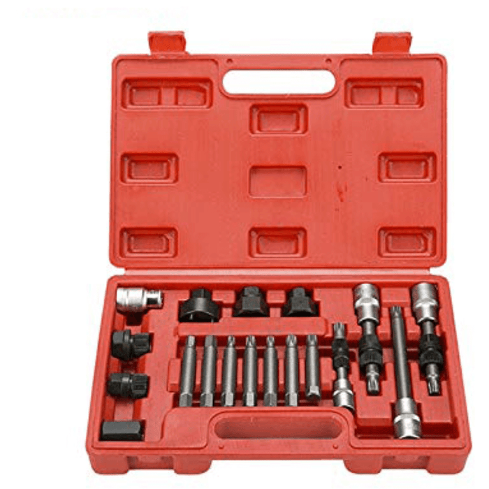 alternator free wheel pulley removal tool set 18 pieces