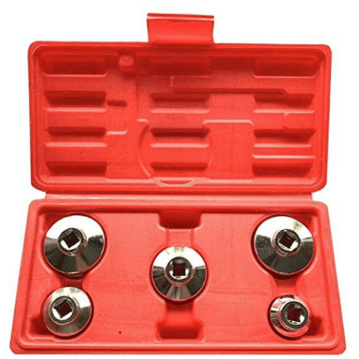 5pc oil filter cap wrench socket tool set