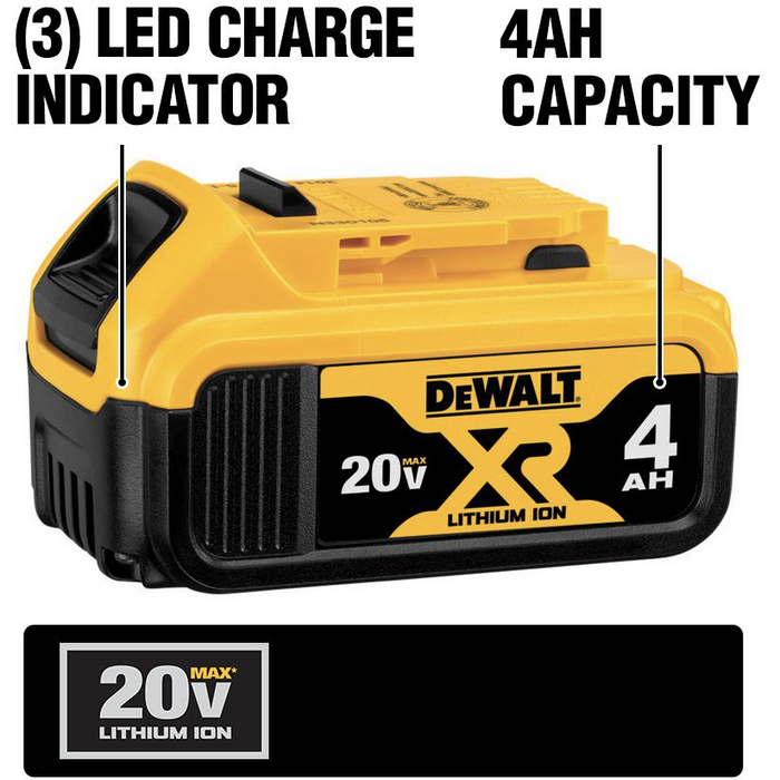 Sandy Brown DeWalt DCB204 18V-20V MAX Premium XR 4.0 Ah Lithium-Ion Battery Battery