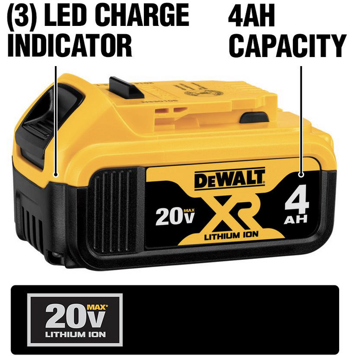 dewalt dcb204 18v-20v max premium xr 4.0 ah lithium-ion battery