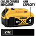 Sandy Brown DeWalt DCB204 18V-20V MAX Premium XR 4.0 Ah Lithium-Ion Battery Battery