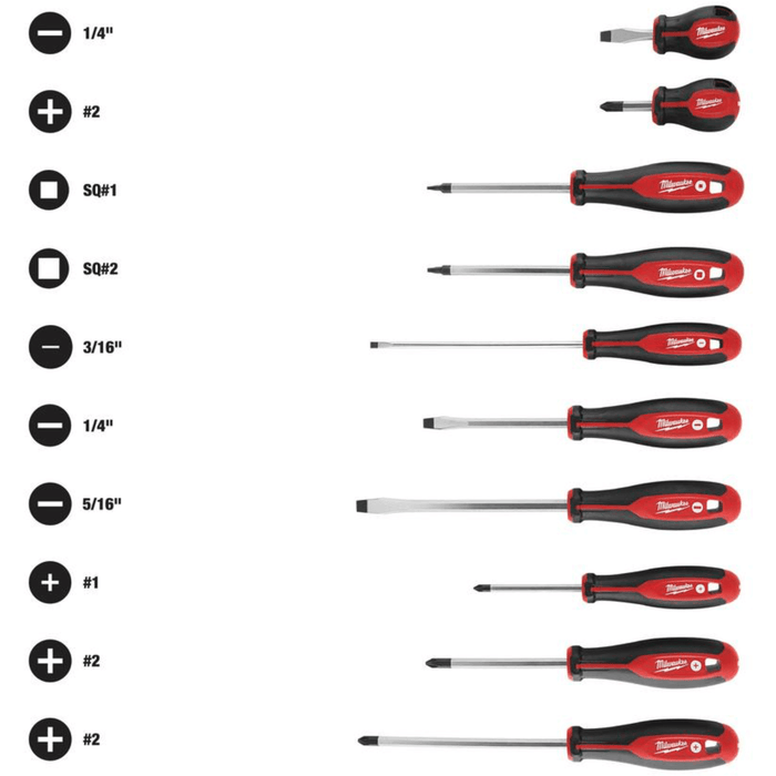 milwaukee screwdriver set (10-piece)