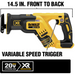 dewalt 18-20 volt max xr cordless brushless compact reciprocating saw (tool-only)
