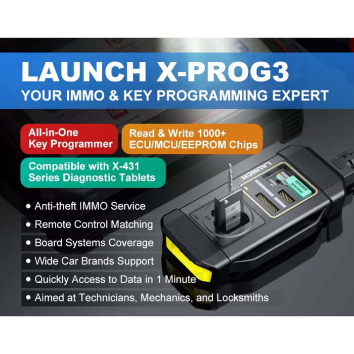 Dark Slate Gray LAUNCH X-PROG 3 Advanced Immobilizer & Key Programmer Vehicle Diagnostic Scanners